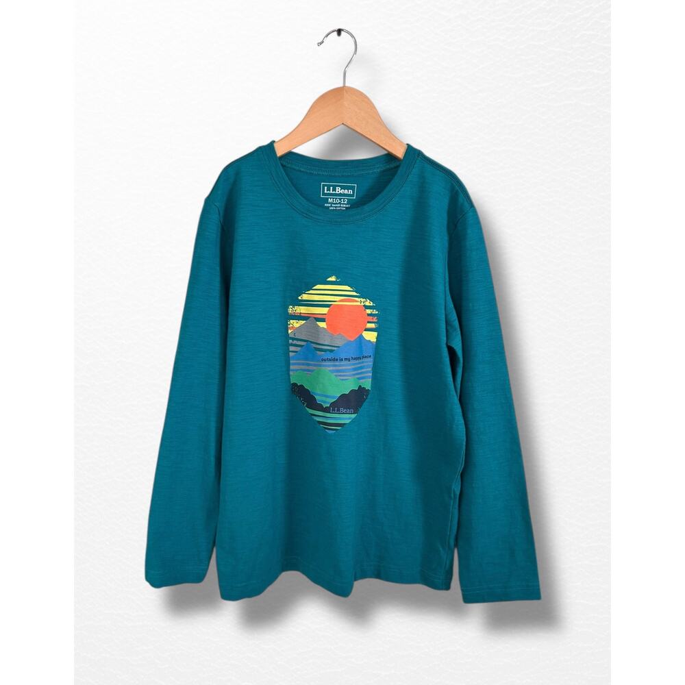 LL Bean Kids’ Slub Knit Graphic Tee, Size 10/12